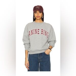 ANINE BING Spencer Sweatshirt Anine Bing - Medium Heather Grey NWOT